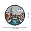 Patches bordados de destinos de viagem pelo mundo, patches termocolantes sem costura, emblemas comemorativos, patches adesivos para roupas