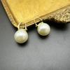 Brincos de Pérola Elegantes Estilo Coreano Retro Vintage Usados Novos Galvanizados com Ouro Real Venda Direta da Fábrica Versátil