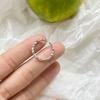 Carets Anillo Abierto de Plata de Ley S925 Estilo K Coreano Moda Vid Asimétrico Metal Líquido Personalizado para Mujeres
