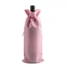 Saco para degustação às cegas de vinho tinto vintage conjunto de garrafas de vinho embalagem de vinho espumante com cordão saco de presente de linho à prova de poeira bunted
