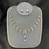 Joyas nupciales transfronterizas, joyas de boda, accesorios para vestido de novia de dos piezas, pendientes de perlas de diamantes de imitación, collar, traje para mujer