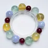 Pulsera de Fluorita Verde de Cristal Natural 'Humo Ligero del Tiempo' para Mujer, Regalo Versátil, Pulsera de Fluorita Amarilla al por Mayor