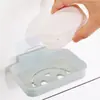 Caixa de Sabão com Dreno de Camada Dupla de Rosto Sorridente Desenho Animado Estilo Europeu Caixa Grande para Sabão de Lavanderia Bandeja para Sabão de Banheiro Suporte para Sabão