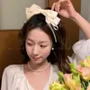 Horquilla de Pelo con Lazo Coreano Super Hada Elegante Pinza de Primavera de Alta Gama Femenina Clip Superior para la Parte Trasera de la Cabeza Accesorio para el Cabello