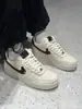 Zapatos Putian Air Force One Af1 Zapatos Blancos Co-Branded Air Tenis para Hombre y Mujer Trigo Piel de Vaca de Primera Capa Zapatos Deportivos de Caña Baja