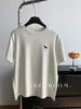 Camiseta Redonda de Manga Curta com Bordado de Cavalinho, Fashion e Estilosa, para Mulheres, Roupa Básica Casual, Tendência Primavera/Verão 2026