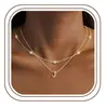 El Nuevo Set de Tres Piezas de Collar de 26 Letras Transfronterizo de Amazon es Moderno y Elegante, Cadena de Clavícula Multicapa, Versátil para el Uso Diario