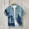 Fábrica de origen de AliExpress nueva moda camisa cárdigan de manga corta para hombre casual solapa Joker ropa al por mayor