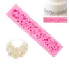 Molde de Silicona Líquida para Collar Largo de Perlas Herramienta para Decoración de Bordes de Pastel Plegable