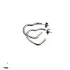 Suministro transfronterizo Amor europeo y americano de acero inoxidable aretes cuadrados de cinco estrellas al por mayor aretes de círculo grande de viento frío