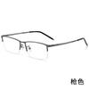 Montura de gafas para miopía de negocios ultraligera para hombre, titanio puro, luz anti-azul, retro, montura de titanio, media montura, montura de gafas al por mayor 990070