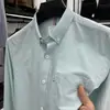 Camisa de algodón para hombre de primavera y otoño, bordada, estilo business casual, top Oxford, ropa interior de otoño e invierno, camisa de manga larga