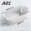 A04 A05 Caixa de Pão Concha de Floco de Neve Quadrada Anodizada Forma de Torrada Forma de Bolo Brownie Forma de Pão