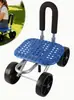 Asiento móvil de campo invernadero de hortalizas coche perezoso coche de plantación y recolección silla de trabajo taburete giratorio ajustable