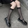 Medias de encaje jk, medias de malla de tubo medio, medias apiladas de estilo japonés, calcetines de encaje coreano Lolita transparentes finos de verano para mujer