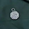 Pingente Flor Fantasma da Montanha em Prata de Lei S925 Pingente Bagua Tai Chi Acessórios para Pulseira Cordão com Contas Feito à Mão DIY