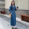 Otoño 2026 Nueva Moda Casual Adelgazante Juvenil Sencillo Elegante Gama Alta Vestido de Mezclilla Tendencia