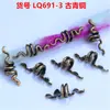 Peruca Rastafári Dreadlock Anel de Cabelo com Contas Anel de Cabelo de Cobra Vazado em Liga Metálica Retro com Furo Grande Adorno de Cabeça Miçangas DIY