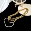 [56] Joyería de Moda Chapada en Cobre Dorado Diseño de Nicho Europeo y Americano Cadena de Mismo Estilo ins Ken Dou Se Puede Apilar