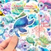 50 Pegatinas Pequeñas de Tortuga Lindas Criaturas Marinas Decoración de Tortuga iPad Equipaje Paquete de Pegatinas Impermeables Venta al por Mayor