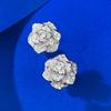 Pendientes Mujing Jewelry 2023 nuevos de plata S925 con camelia de diamantes pequeños y rosas para mujer, exquisitos y versátiles