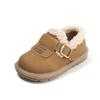 Sapatos novos de algodão para crianças, sapatos para bebês de 1 a 4 anos, sapatos pequenos de couro coreanos com fundo macio, sapatos pequenos quentes