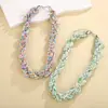 Novo Colar de Miçangas Artesanal Estilo Boêmio Moda Feminina Multicolorido Mistura de Cores Corrente Regular Distintiva