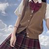 Dharma con amor de fábrica universidad delgado otoño invierno color rábano JK estudiante femenina cárdigan de punto suéter chaleco para mujer