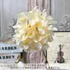 Produto Acabado de Flor de Hortênsia Artificial Simulada de 54 Peças para Uso em Casamento, Arranjo de Flores, Decoração de Buquê de Flores de Alto Padrão