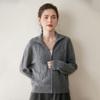 Cárdigan de Cachemira Otoño e Invierno 2025 para Mujer con Cuello Alto, Tejido de Cinco Agujas Engrosado, Retro, Trenzado, Cremallera Doble, Chaqueta Suéter de Punto