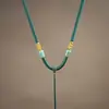 Colgante de Jade de Alta Gama con Broche de Seguridad, Colgante de Jade, Colgante de Jadeíta, Colgante para Collar de Hombre, Cuerda Gruesa