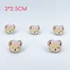 Color Universal Oso de Dibujos Animados Lindo Ropa Infantil Etiqueta de Tela Marca Comercial Marcas Tejidas Accesorios para el Cabello Pegatinas de Tela Múltiples Tamaños Tela de Forro Accesorios para Ropa