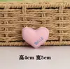 Tecido Feito à Mão Bordado Algodão Enchido Coração de Pêssego DIY Tridimensional Algodão Enchido Acessórios Coração de Pêssego Roupas Acessórios de Cabeça Acessórios de Boneca Acessórios