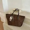 Ruien 2026 Otoño Nueva Bolsa de Mano Estampado de Leopardo Retro Casual para el Trabajo Bolso de Hombro Único Bolso Simple de Gran Capacidad para Mujeres