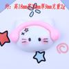 Corda de cabelo presilha de cabelo caixa de fone de ouvido material joias diy acessórios resina atacado novo gatinho fofo osso rosa