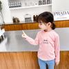 Camiseta Básica para Niña 95% Algodón 2025 Linda Camiseta de Manga Larga para Niños Top de Algodón de Cuello Medio para Niñas Estilo de Moda Trendy para Damas