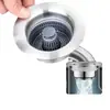 Núcleo emergente para fregadero de cocina doméstico ABS antiatascos filtro de cesta tipo pulsador bloqueo de agua para desagüe de fregadero de lavado de platos