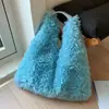 Bolso de Felpa de Gran Capacidad Nuevo para Otoño e Invierno Transfronterizo para Mujer, Bolso de Hombro Versátil de Color Sólido, Bolso para Viajar al Trabajo, Bolso Tote Elegante