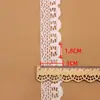 Accesorios de Borde de Diente de Perro de 3 cm Encaje Personalización Hilo de Algodón Blanco Tiras de Borde para Ropa Caladas Se Pueden Teñir Algodón Puro