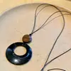 Colar com Pingente Geométrico Boêmio Vintage Estilo Étnico de Nicho Corrente para Clavícula com Personalidade Joia Versátil da Moda de Luxo Leve