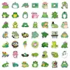 Pegatinas de rana pequeña de viento lindas transfronterizas 50 pegatinas de decoración impermeables para taza de teléfono móvil pegatinas para cuenta a mano de niños al por mayor