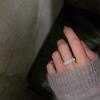 Exquisito anillo de lazo simple para mujer plegable ajustable anillo de niña dulce temperamento diamante completo para combinar con todo regalo