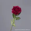 Flor Artificial Rosa Redonda de Cabeça Única Rosa de Seda Adereços para Cenário de Casamento Decoração de Vitrine de Shopping Entrega Direta da Fábrica
