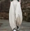 Ropa casual de estilo Zen chino para laicos, de color liso para mujer, vintage, efecto desgastado, algodón y lino, manga larga, camisa de práctica de Tai Chi