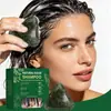 Jabón artesanal para el cuidado del cabello con hoja de Platycladus orientalis y cabello de Usman, mejora el frizz, nutre el cabello, jabón champú herbal fortalecedor del cabello