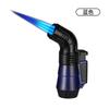 Pistola de Soldadura de Gas para Encendedor de Cigarros, Pistola de Spray Azul de Llama Directa de Tres Llamas, Cámara de Aire Transparente, Metal a Prueba de Viento