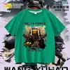 Nueva Camiseta Delta Force Weilong Rosa Rojo Comedor de Oro Lobo para Niños, Manga Corta Estudiante Holgada Superior Moderna