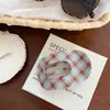 Pinza para el pelo de lunares y cuadros dulces estilo coreano para niñas, Pasador lindo con lazo, Pinza de tiburón Accesorio para el pelo