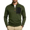 Sudadera con capucha para hombre, cálida, casual, táctica, funcional, con cremallera, forro polar, resistente, de estilo europeo y americano, para otoño e invierno