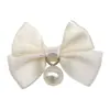 Colgante de Perla con Lazo de Doble Capa Accesorios Hechos a Mano para Ropa, Zapatos, Sombreros, Pinzas para el Cabello, Gomas para el Cabello, Lazo de 2cm